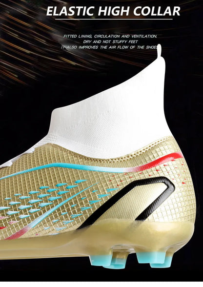 New 33-46 Large Football Boots Children Youth High Quality Football Shoes Outdoor Training Professional Competition Footwear