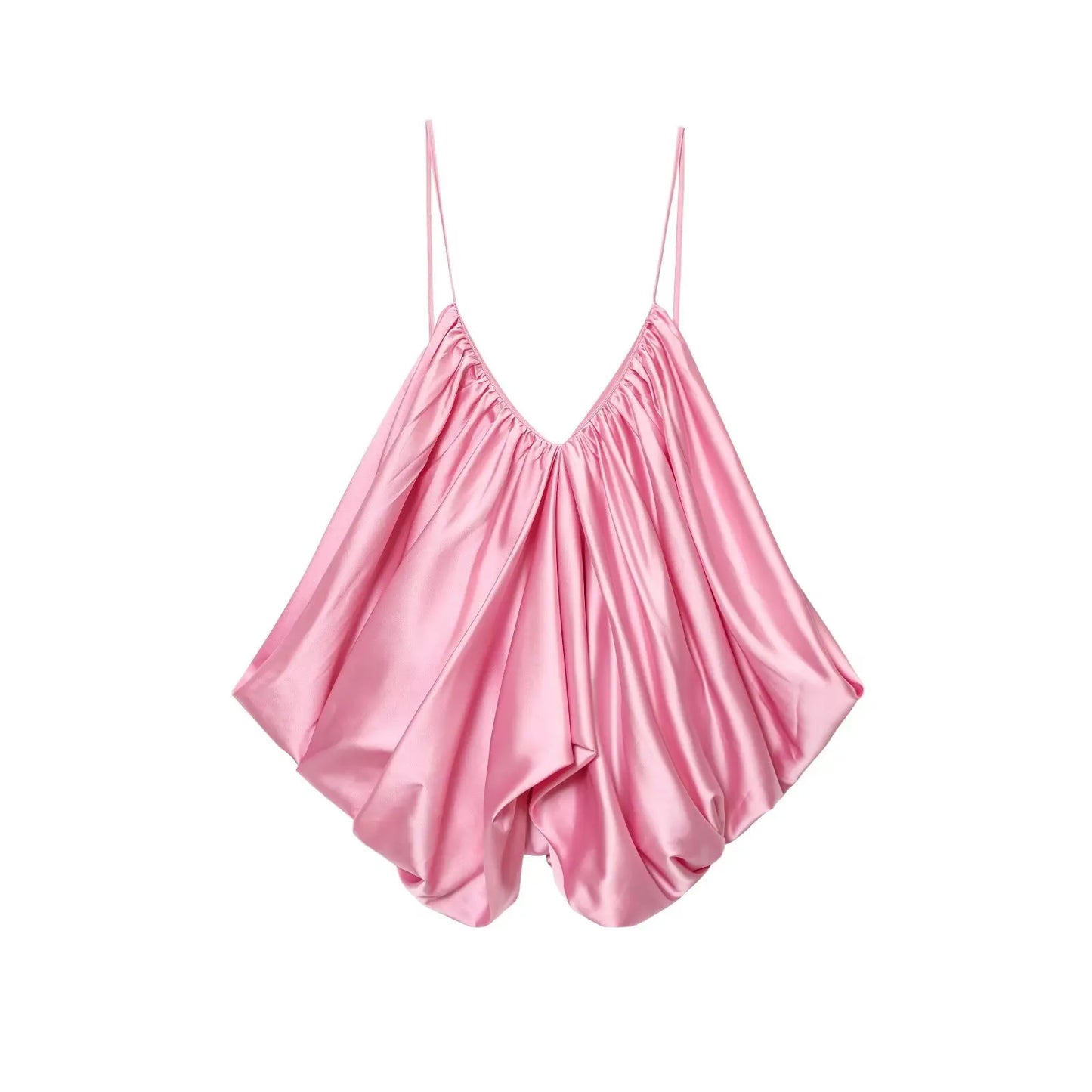 New Slip Tops Fashion Satin Elegant Crop Top Woman 2026 Sleeveless Thin Straps Short Tops For Women Backless Sexy Party Top