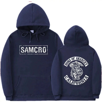 Autumn and Winter Printed Pure Cotton Fashion Trend Hip-hop Loose Casual Hoodie for Men and Women, The Son of Anarchy