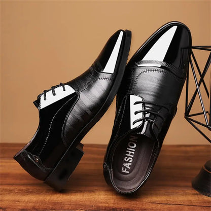 Men's Dress Shoes Formal Suit Tuxedo Lace-Up Oxford Shoe For Business Breathable Casual Shoe For Men