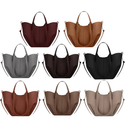 Nouveau sac fourre-tout en cuir de grande taille pour femmesNiche féminine sac à main ailes de grande capacité sac à bandoulière
