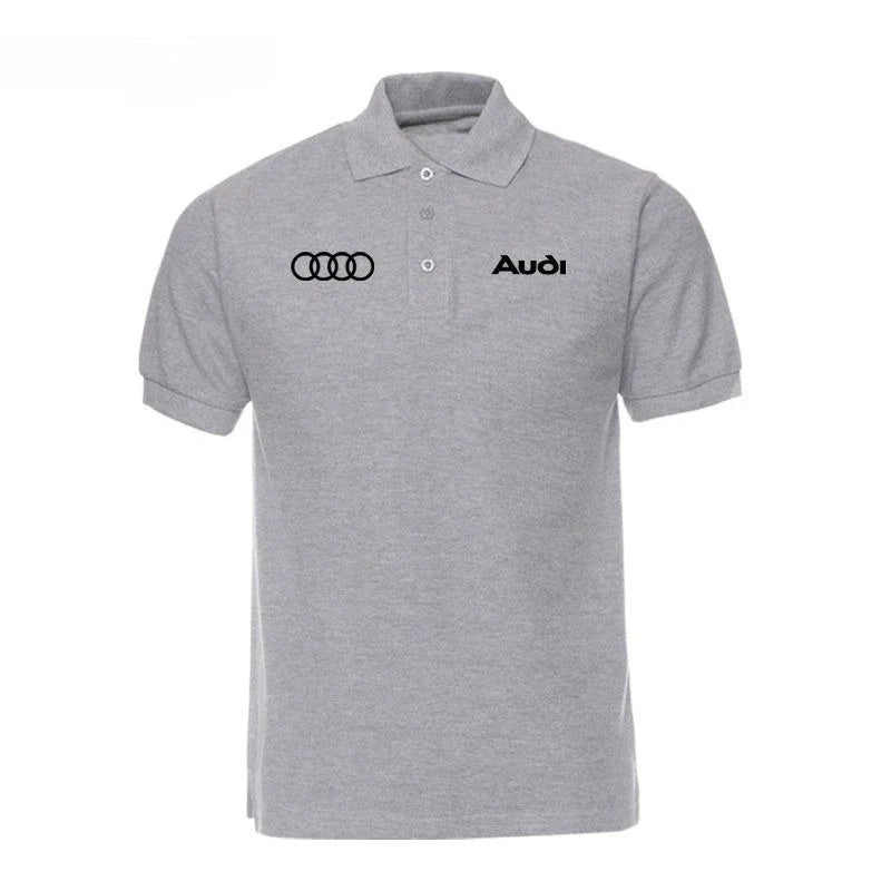 POLO shirt men's pure cotton short-sleeved T-shirt car 4s shop lapel overalls car club clothes summer