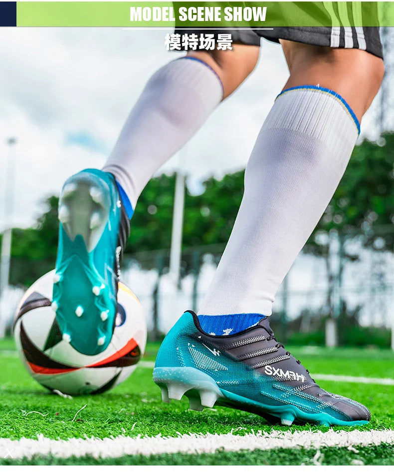 Double Star 2026 New Football Shoes, AG Long Stud for Kids, Primary Students, Teenagers and Adults, Professional Match & Trainin