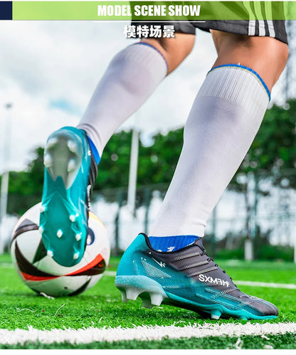 Double Star 2026 New Football Shoes, AG Long Stud for Kids, Primary Students, Teenagers and Adults, Professional Match & Trainin