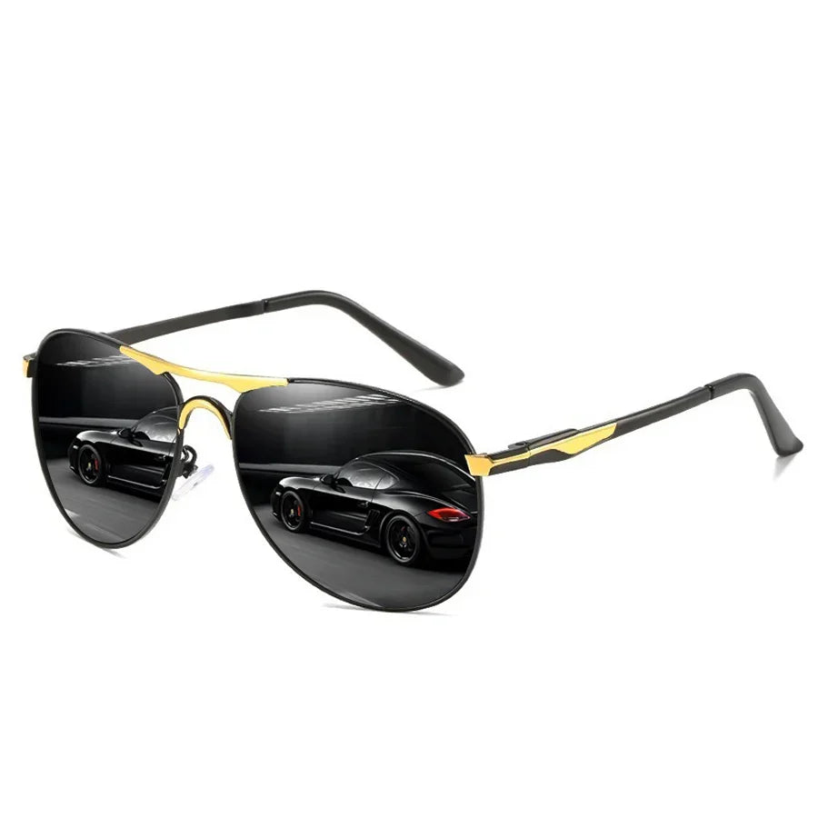 Luxury Oversized Metal Pilot Sunglasses Men Women Driving Fishing Sun Glasses Male Female Sunglass Man Eyewear