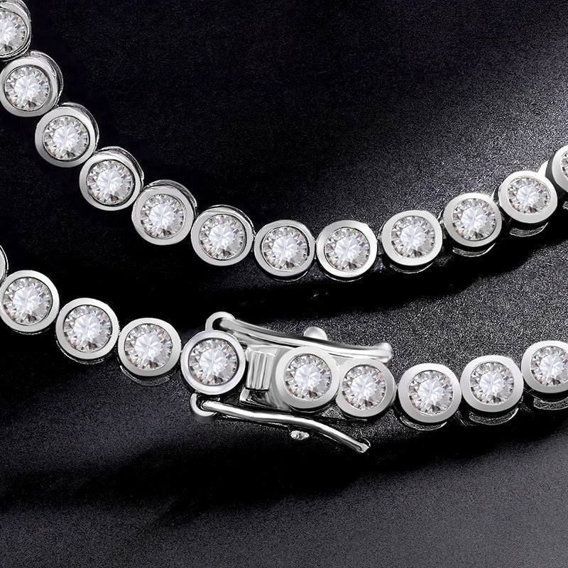 2mm Moissanite Bubble Tennis Bracelet For Women S925 Silver Sparkling Wedding Bracelet Can Pass Diamond Test Fine Jewelry