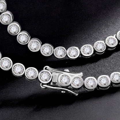2mm Moissanite Bubble Tennis Bracelet For Women S925 Silver Sparkling Wedding Bracelet Can Pass Diamond Test Fine Jewelry