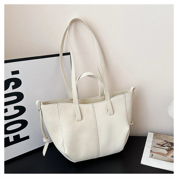 2025 Hot Sale Autumn Soft Women's Handbags Faux Suede Solid Color Large Capacity Shoulder Bag Casual Versatile Ladies Bags