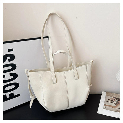 2025 Hot Sale Autumn Soft Women's Handbags Faux Suede Solid Color Large Capacity Shoulder Bag Casual Versatile Ladies Bags