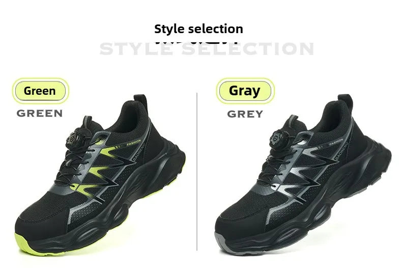 Anti Puncture Safety Shoes Steel Toe Anti Smash Lightweight Durable Slip Resistant Work Boots for Men Construction Industrial