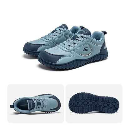 Wide Toe Shoes Unisex Artificial Barefoot Sneakers Casual Lace Up Outdoor Travel Shoes for Women Men