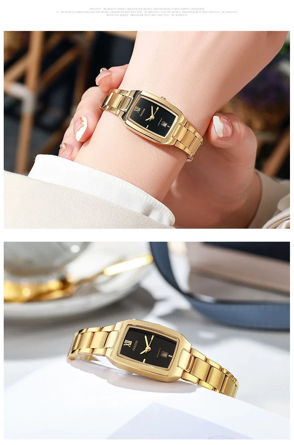 Elegant Women's Watch Fashion Stainless Steel Waterproof Ladies Quartz Wristwatch Luxury Bracelet Watches Date Reloj mujer