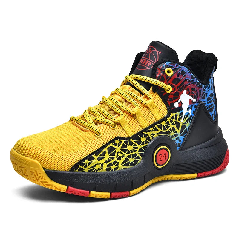 Kids Basketball Shoes Anti-slip High-Top Basketball Combat Boots Boys Girls Cushioned Trainers Children‘s Ankle Support Sneakers