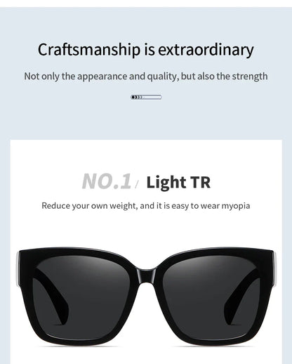 Women Polarized Sunglasses Men UV400 Night Vision Sun Glasses TR90 Big Eyeglasses Frame Driving Beach Anti Glare Shade Eyewear
