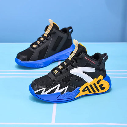 A pair of children's four-season mesh high-top basketball shoes, wear-resistant basketball shoes, sizes 33-40，HL-999