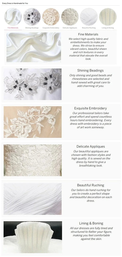 Elegant Women's Evening Dresses Tulle Full Sleeve Sexy V-Neck Prom Gowns Appliques Empire Pleated A-Line Elegant Bridal Dress