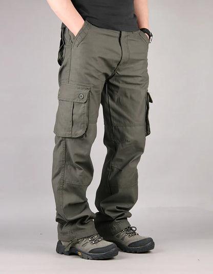 New Men Cargo Pants Pants 6 Pockets Fashion Cargo Pants Quality Cotton Outdoor Male Casual Pants