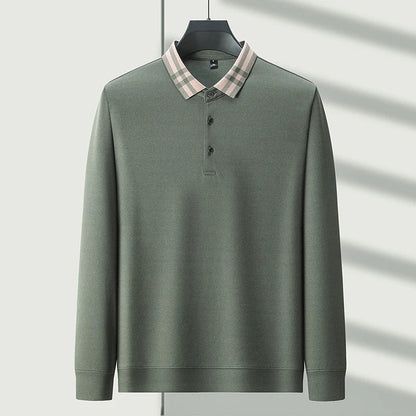 High quality long sleeve men's polo shirt with autumn personalized flip collar fashionable luxury design top casual Paul T-shirt