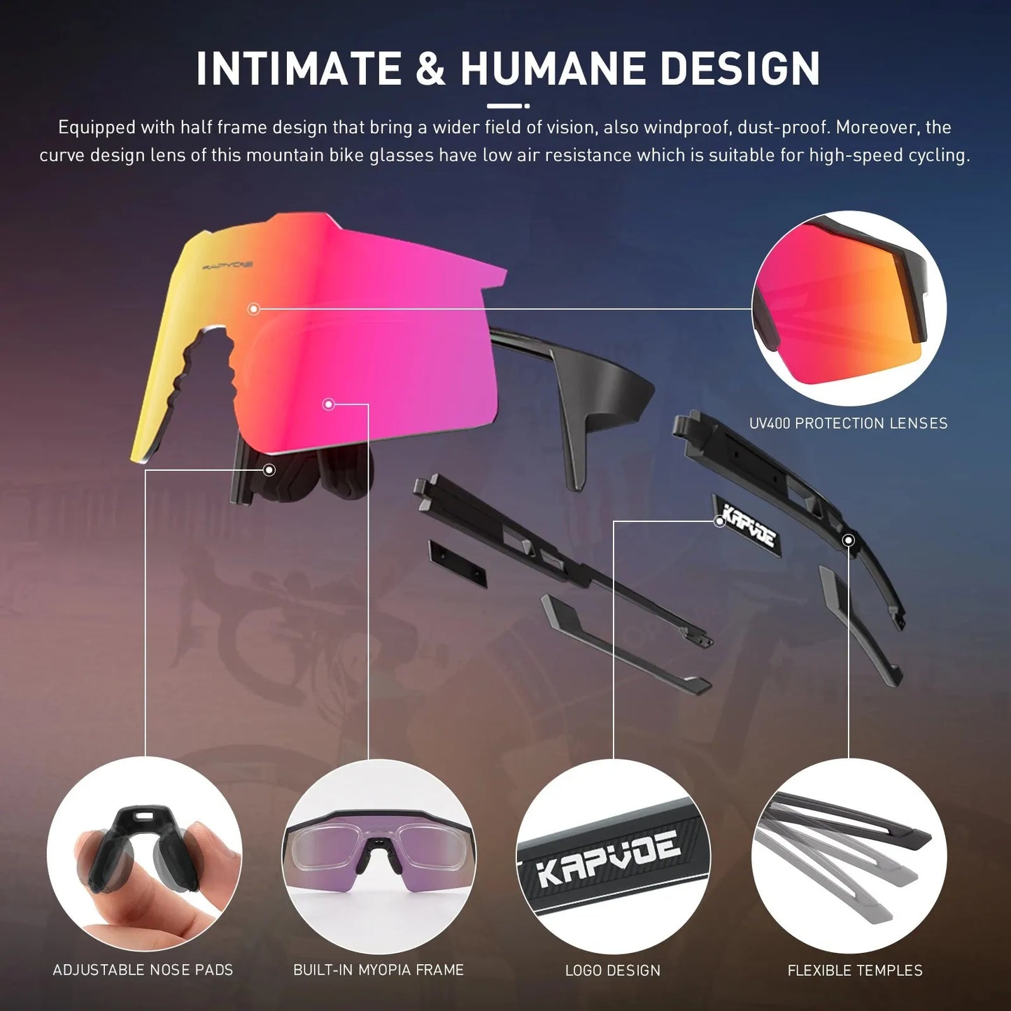 Cycling Sunglasses Men Road Bicycle Glasses Outdoor Sports Sunglasses