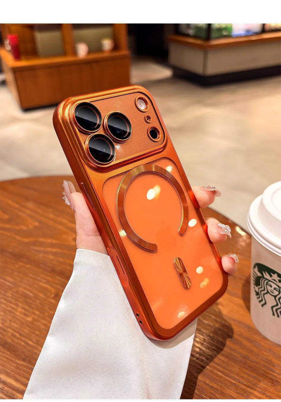 Plating Transparent For Magsafe Magnetic Case for IPhone 17 17Pro 17 Pro Max 17 Air Original Soft TPU Lens Protector Cover