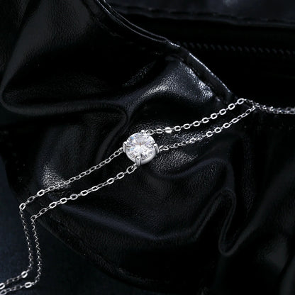 1CT D Color Moissanite Bracelet 925 Sterling Silver Delicate Double Layer Bracelets For Bridal Wedding Fine Jewelry Gifts