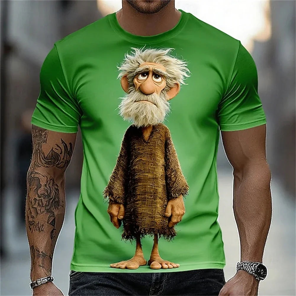 Funny 3D Print T Shirt For Men Casual O-neck Short Sleeve Tee Tops Summer Comfortable Breathable T-Shirts Fashion Loose Pullover