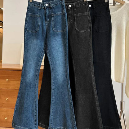 High Waist Trousers Loose Washed Jeans