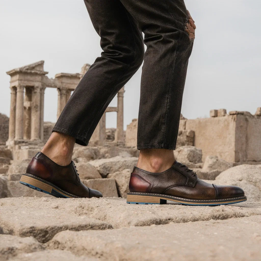 Retro Men Derby Shoes Men Casual shoes Fashion Men Leather Shoes