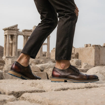 Retro Men Derby Shoes Men Casual shoes Fashion Men Leather Shoes