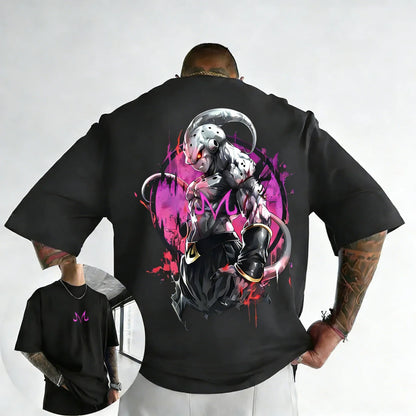 T-shirt Summer New Majin Buu Printed Men's and Women's Trendy Versatile Loose Casual Short Sleeve Top