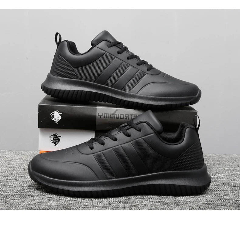 Casual Chef Shoes four Season new Lightweight Soft Sole Comfort Oil proof Men and Women's Chef Business Work Leather Shoe
