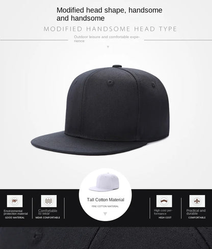 Large 64cm Back Closed Skateboard Cap Women Fitted Baseball Cap XXL Male Big Size Snapback Caps Plain Football Hat 60cm 62cm