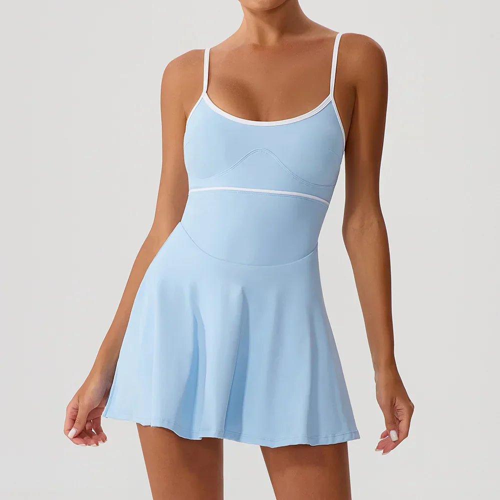 Tennis Dress For Women with Pockets Golf Skirts Anti Shorts Yoga Suit Badminton Clothing Activewear