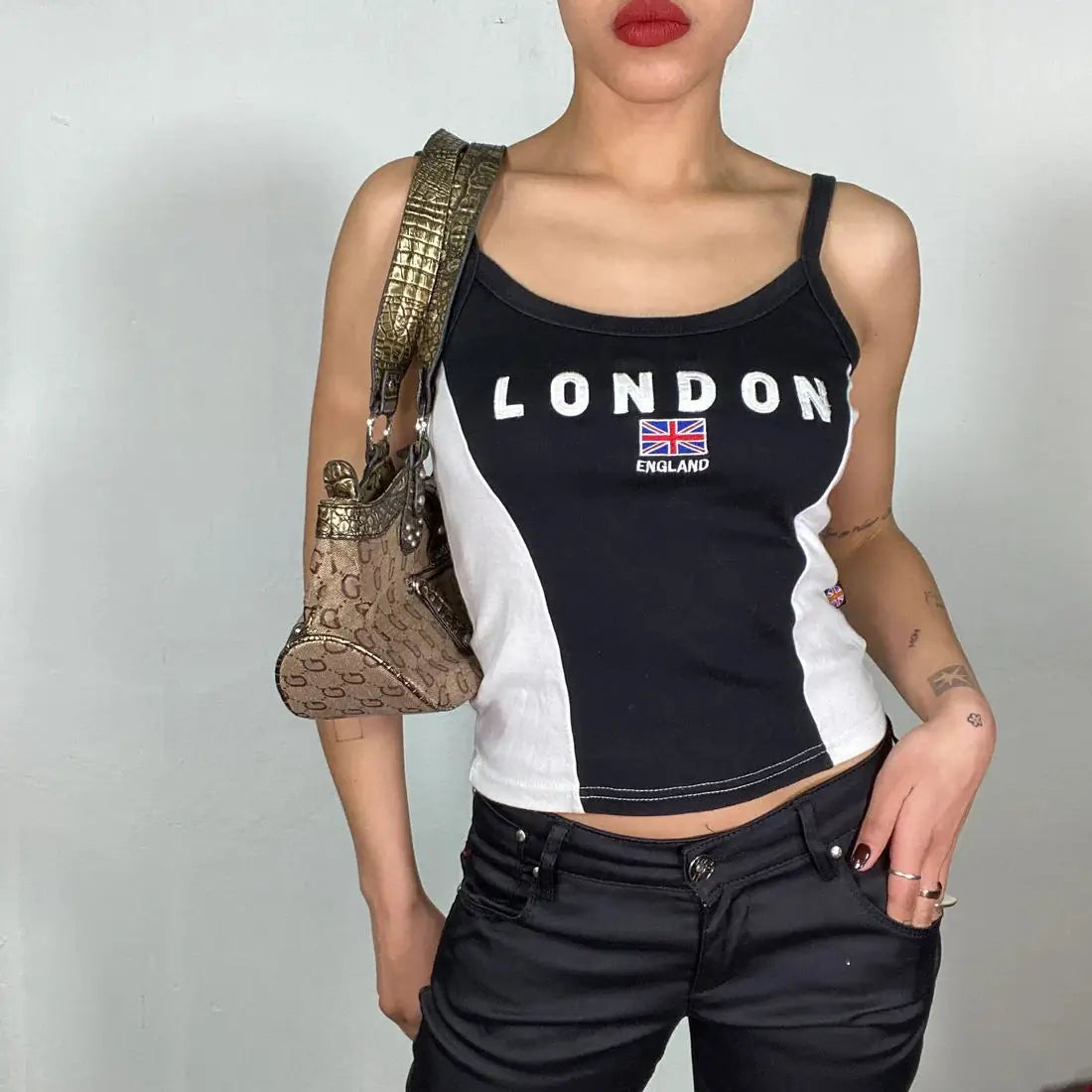 Y2k Five-star Brazil Crop Top Summer Women Aesthetics Baby Tees Gothic Emo Girl Vintage Letter Print Casual Short Sleeve T-shirt