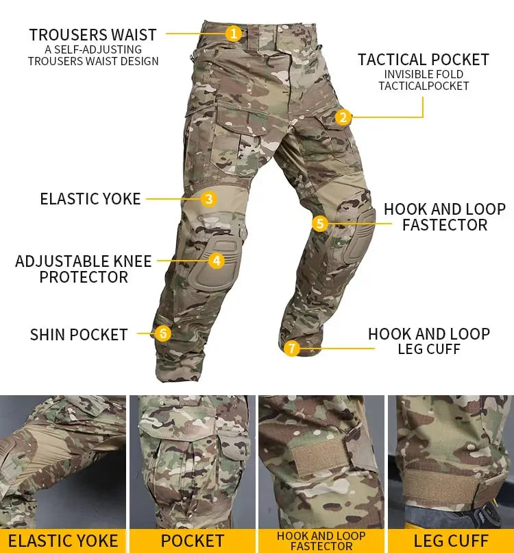 GEN3 Tactical Pants G3 Combat Pant Mens Cargo Trousers Camping Airsoft Paintball Hunting Hiking Pants Training Trekking Clothing