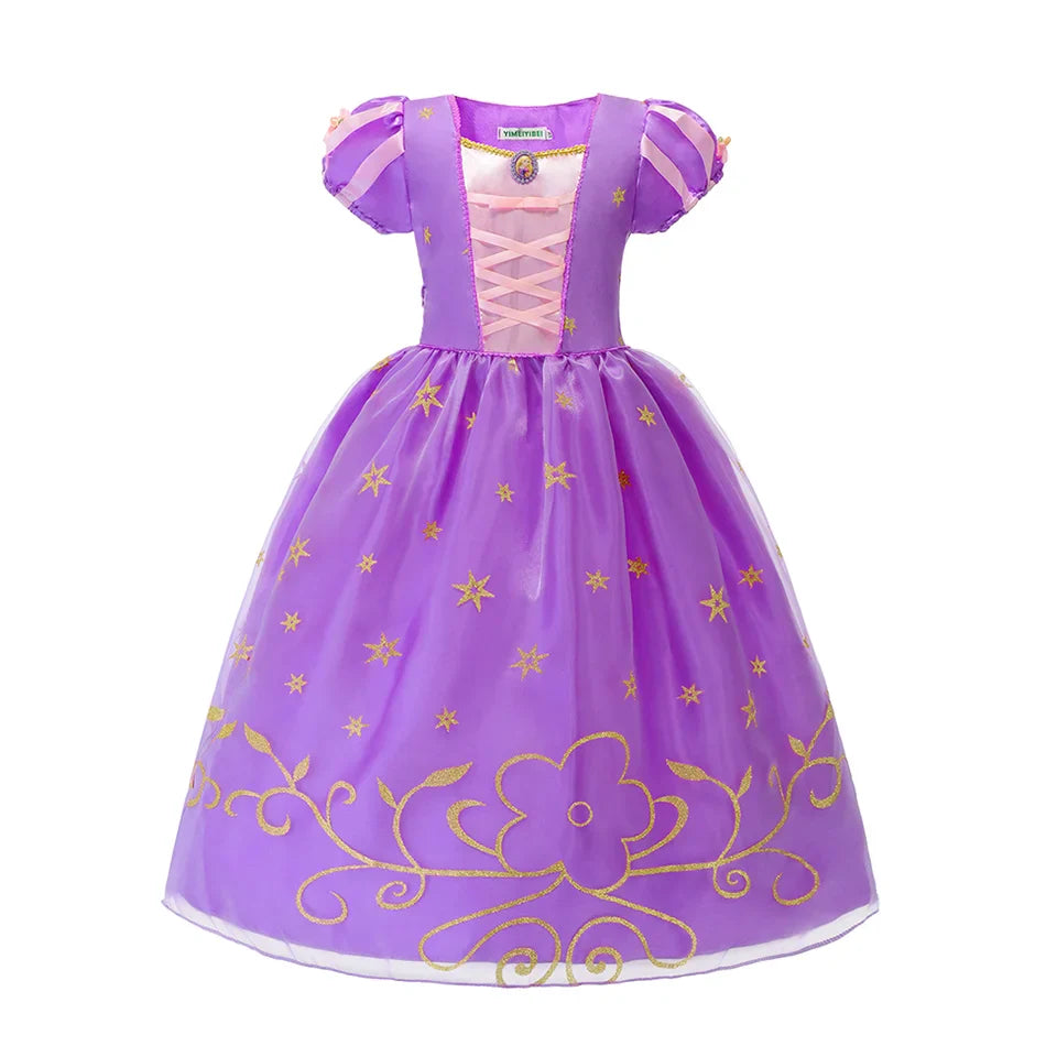 Kids Princess Costume Children Elsa Anna Halloween Dress Girl Cinderella Snow White Dress Rapunzel Mermaid Pageant Disguise
