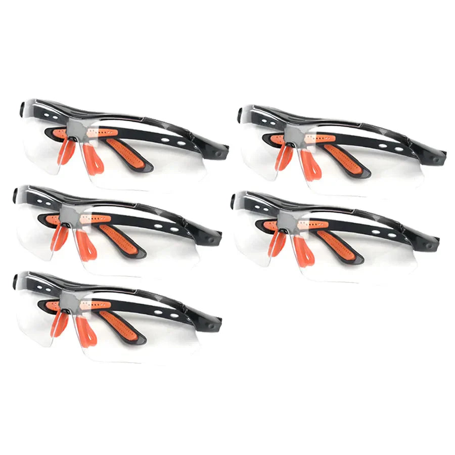 1/6PCS Safety Goggles Eye Glasses for Cycling Working Women Men Clear Eye Sand Prevention Anti-Splash Wind Dust Proof Eyewears