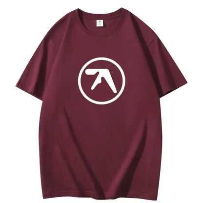 2025 Men's Black T-Shirt Men T Shirt Print Cotton Short Sleeve T-shirt Male Funny Present Fashion Aphex Twin Short Sleeves
