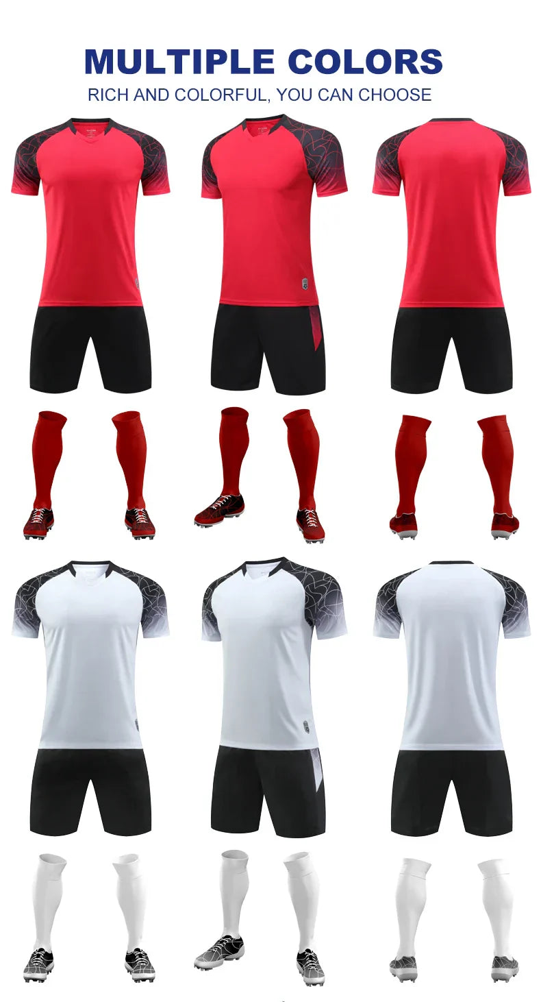 High Quality Men Football Jerseys Wholesale Soccer Clothes Sets Club Team Training Football Uniforms Adult Soccer Jersey D8862