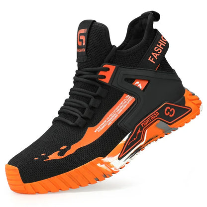 High Top Safety Protective Shoes Steel Toe Safety Shoes Men Anti-Smash Anti-Puncture Work Shoes Men Work Safety Boots fashion