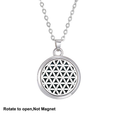 New Tree Of Life Aromatherapy Necklace Stainless Steel Essential Oil Diffuser Amulet Perfume Locket Pendant Women Jewelry Gift
