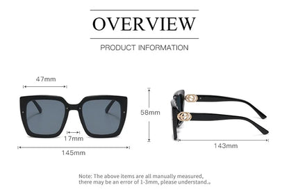 Luxury Glamour Brand Sunglasses for Women and Men Oversize Square Designer Sun Glasses Unisex Rimless Eyewear UV400