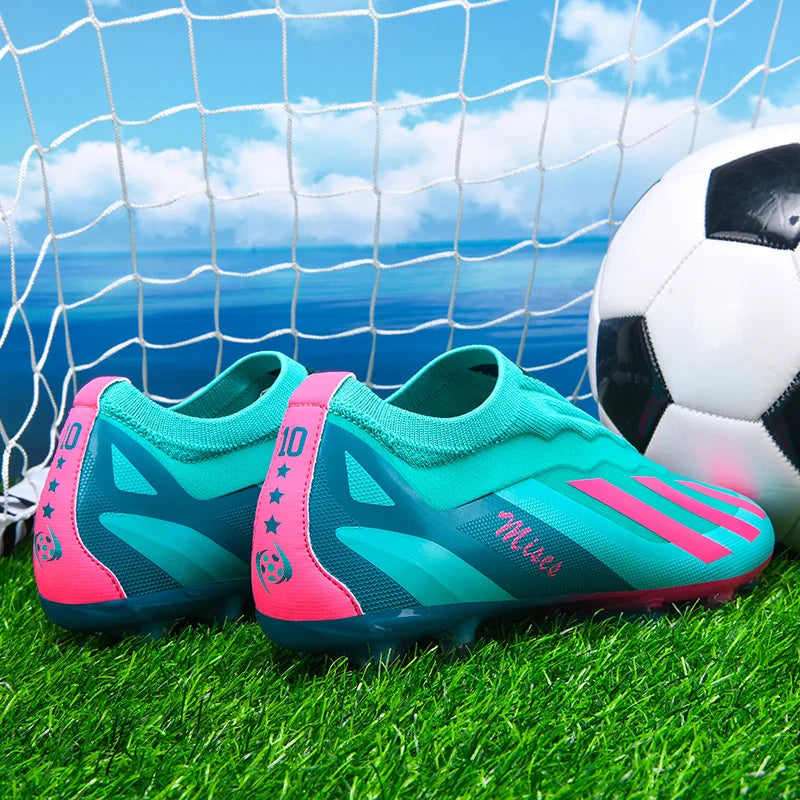 Men Soccer Shoes Long Spikes Soccer Cleats Indoor Sports Shoes Professional Football Boots Drop Shipping Unisex Breathable Soft
