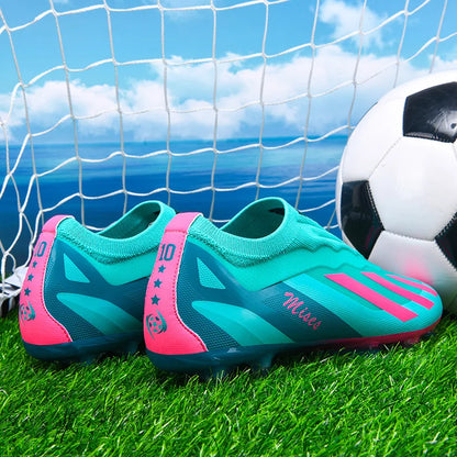 Men Soccer Shoes Long Spikes Soccer Cleats Indoor Sports Shoes Professional Football Boots Drop Shipping Unisex Breathable Soft