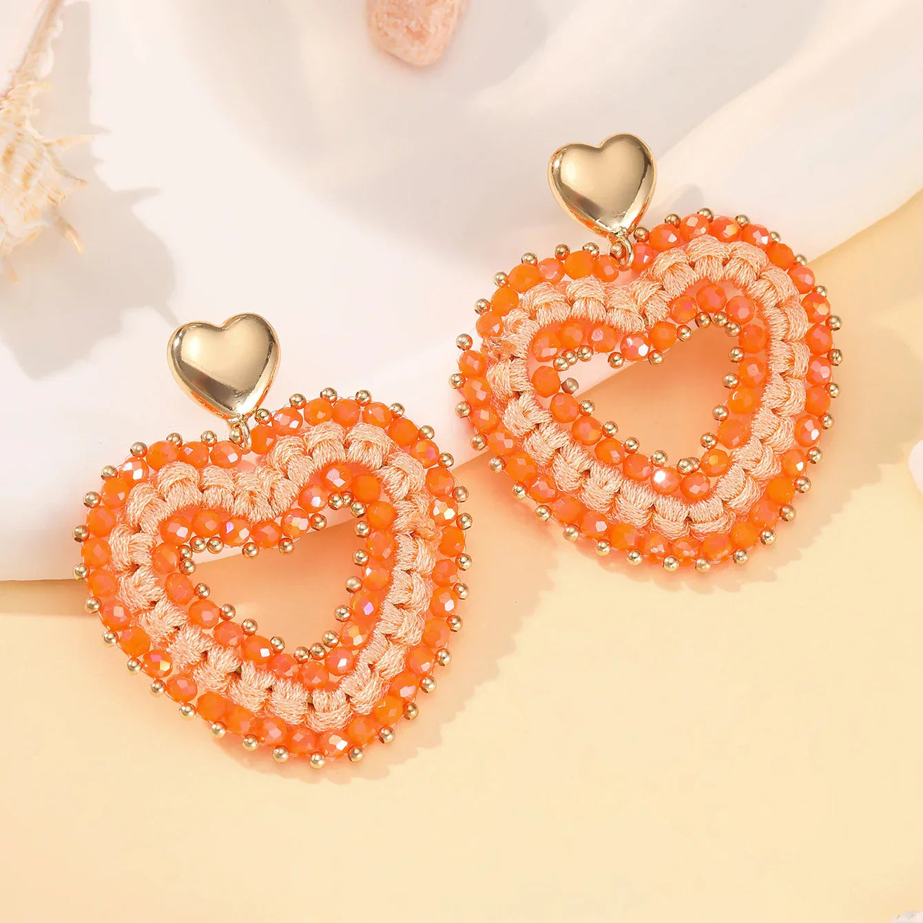 Big Water Drop Shape Drop Earrings For Women Colorful Beads Handmade Threading Crystal Long Earrings Jewelry Gift EA144