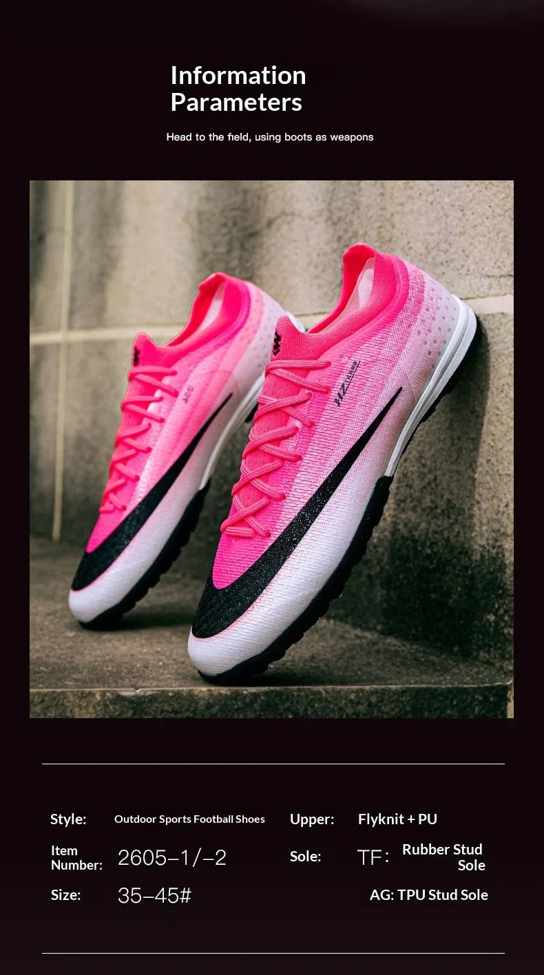 New Men Soccer Shoes Futsal Cleats Ultralight Hot Sale Football Boots Unisex High-quality Women Professional TF/FG Sneakers