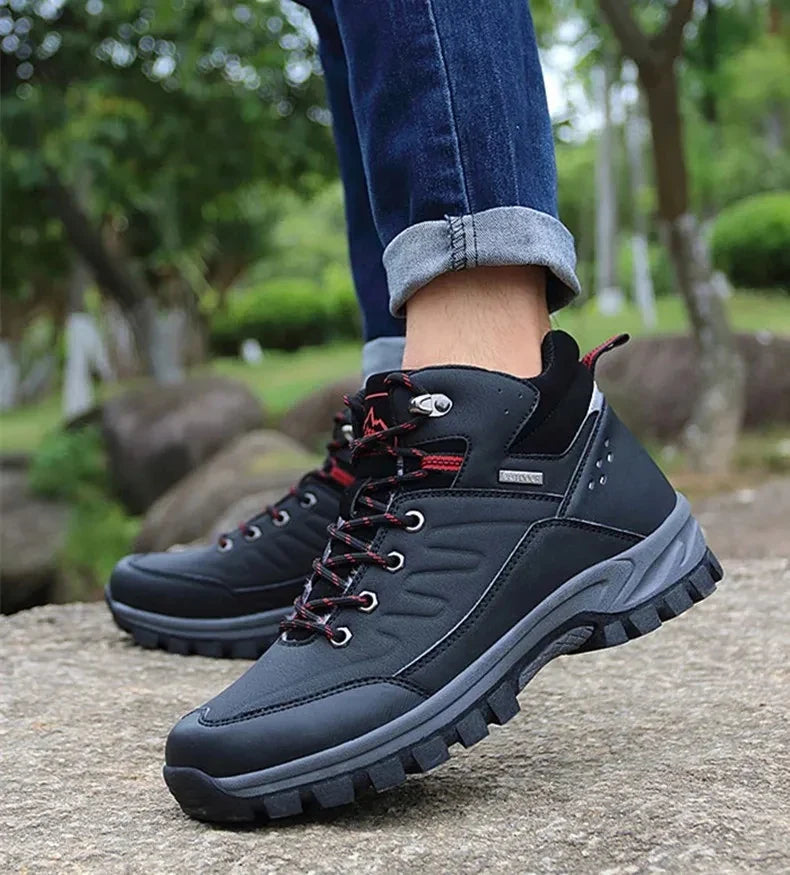 Brand Winter Men's Boots Warm Men's Snow Boots High Quality Leather Men Sneakers Outdoor Men Hiking Boots Work Shoes Size 39-46