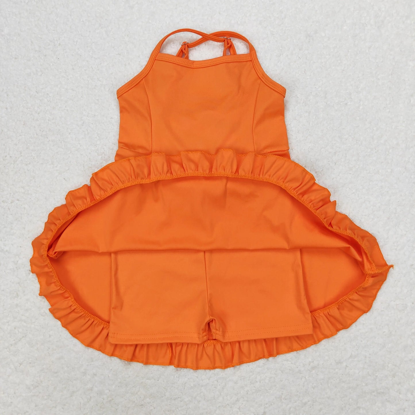 Summer Baby Girl Bows Skorts Toddler Infant Knee Length Dress Kids Children Sleeveless Yoga One Piece Strap Clothes