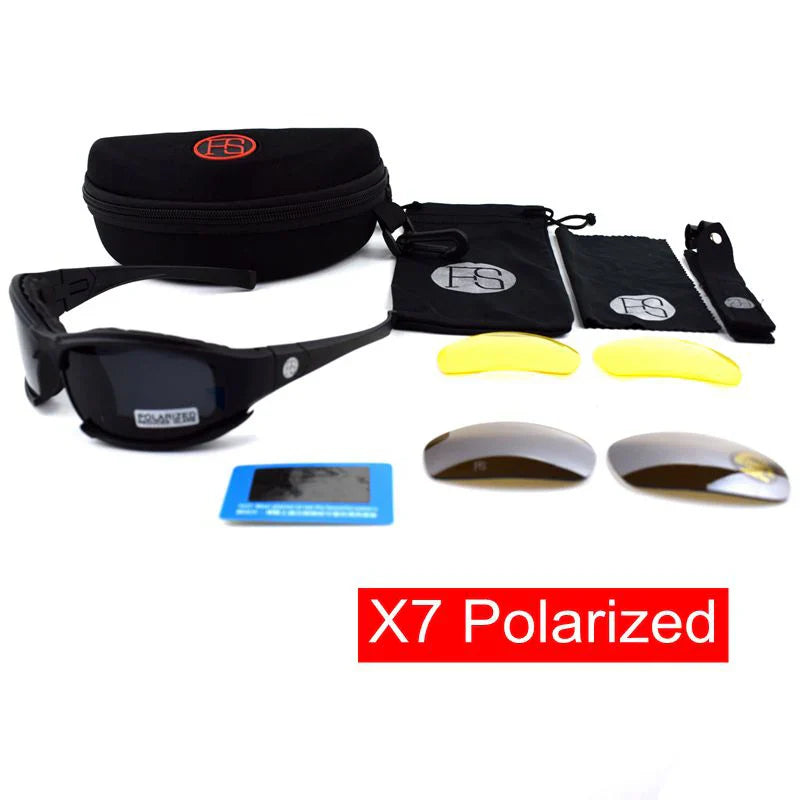 Shooting Glasses Motorcycle Hiking Polarized Sunglasses Tactical Airsoft Goggles