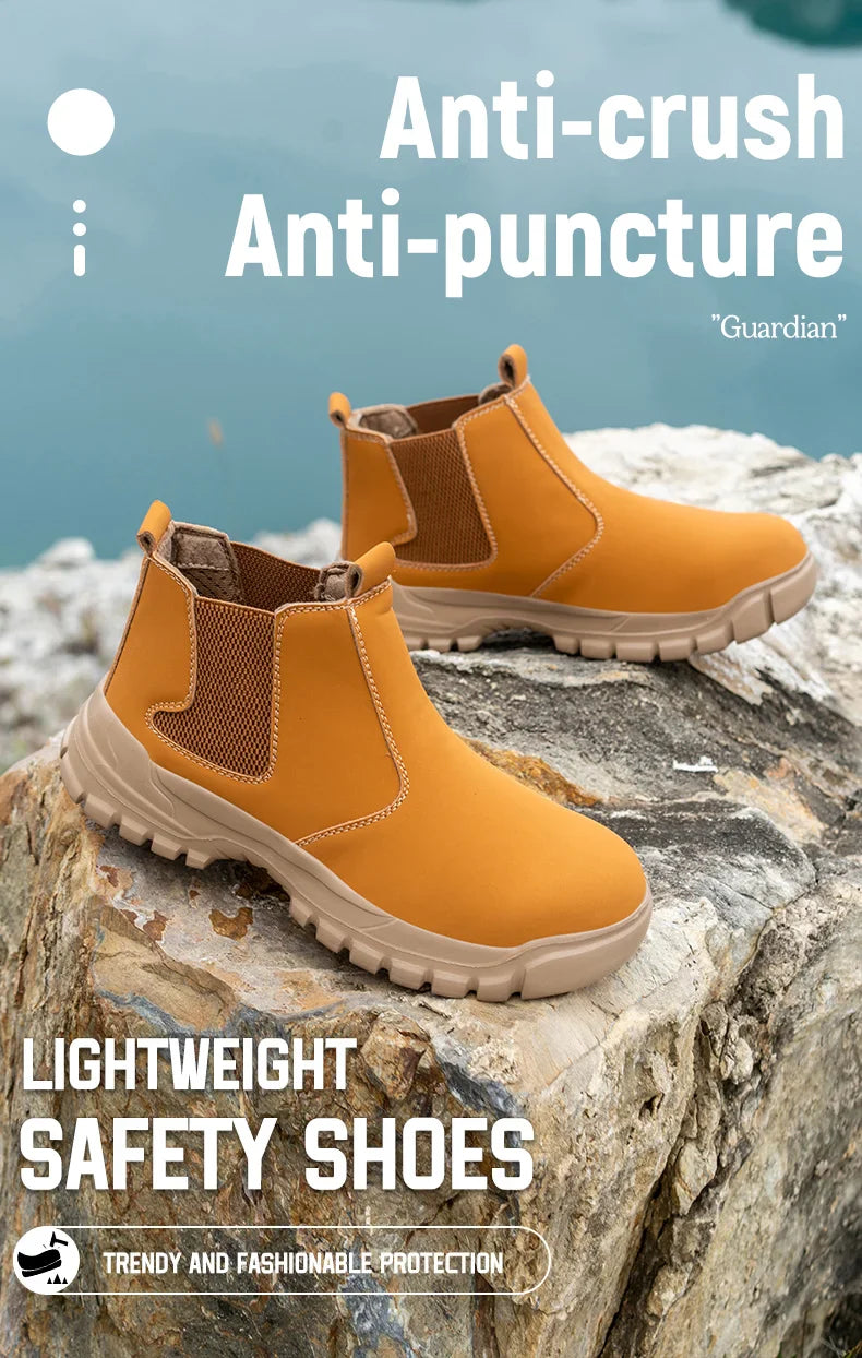 Easy Wear Safety Shoes for Men Steel Toe Work Shoes Puncture Proof Work Sneaker Male Protective Work Man Boots Safety Boots